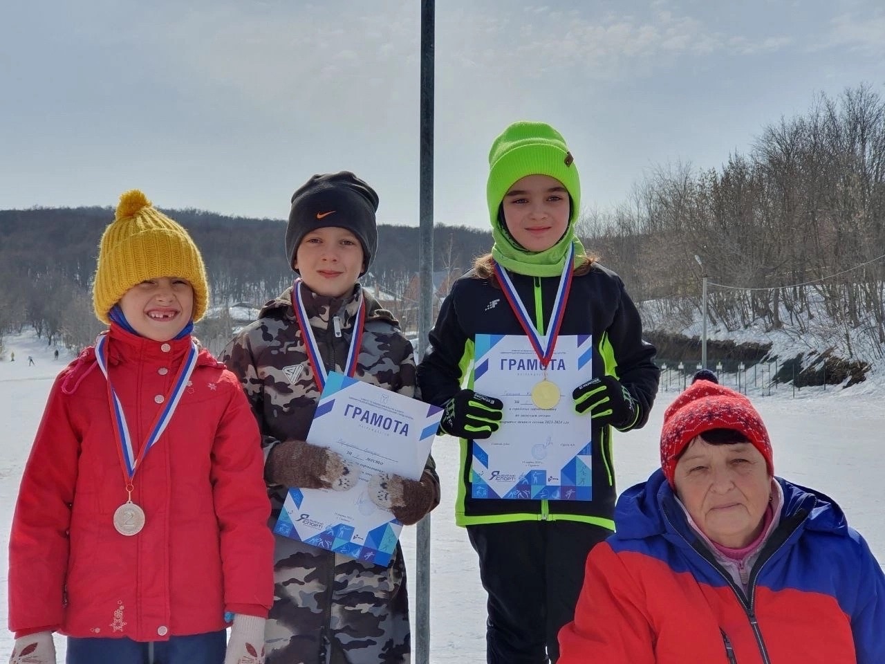 Городские соревнования по лыжным гонкам.